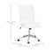 Flash Furniture White Mid-Back Armless LeatherSoft Office Chair GO-21111-WH-GG - alternate 6